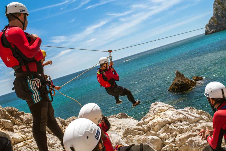 Zipline over the water